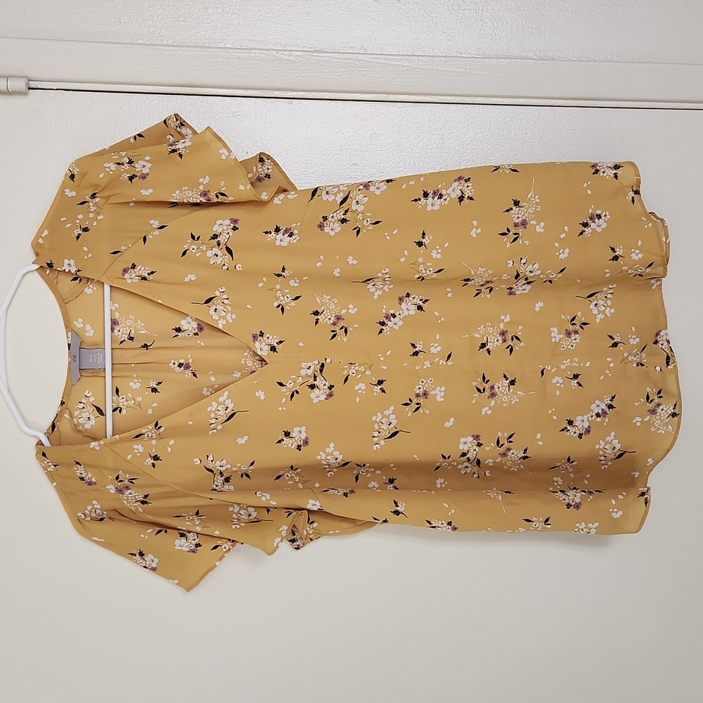 H & M Floral Chiffon Blouse